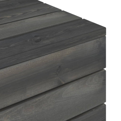 Garden Pallet Table Solid Pinewood Dark Grey