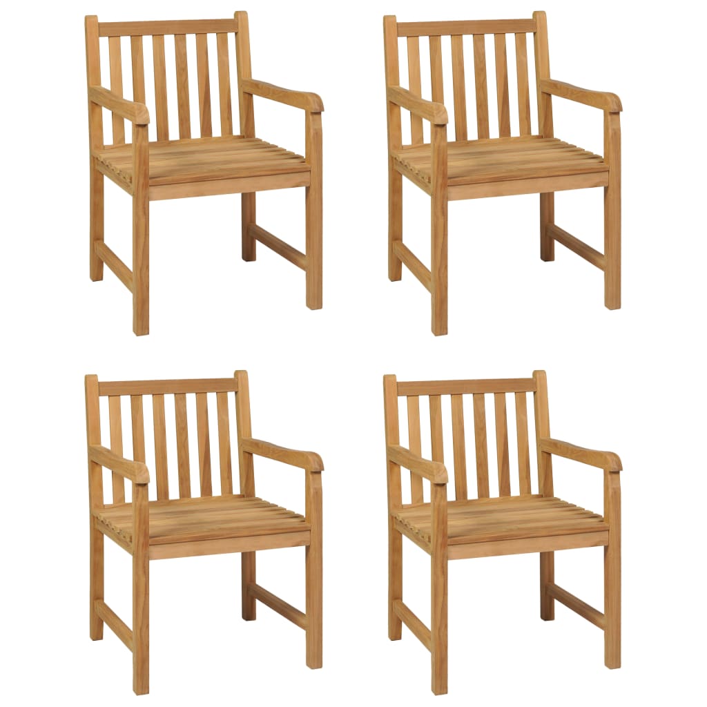 5 Piece Garden Dining Set Solid Teak Wood