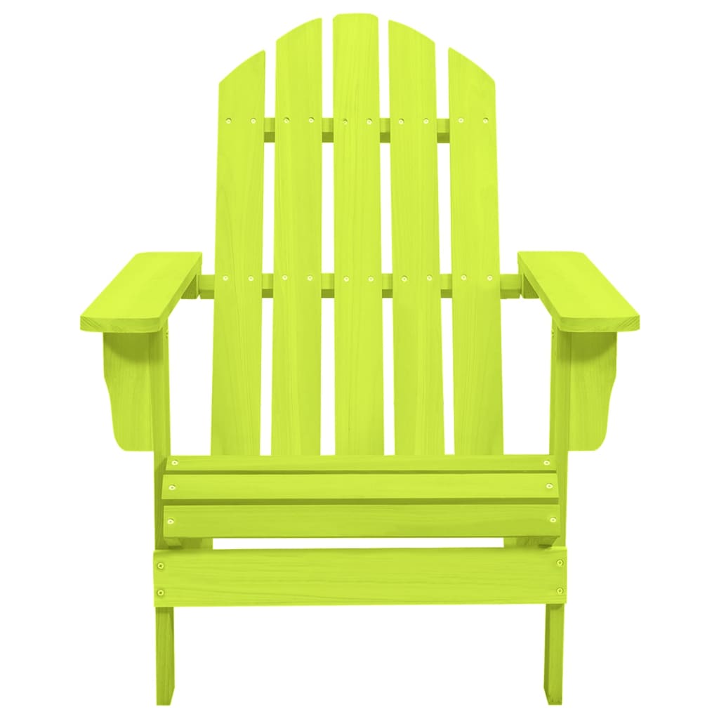 Garden Adirondack Chair Solid Fir Wood Green