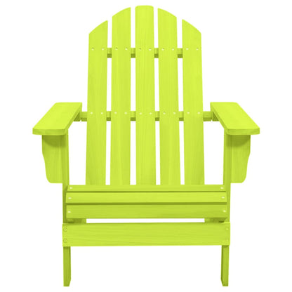 Garden Adirondack Chair Solid Fir Wood Green