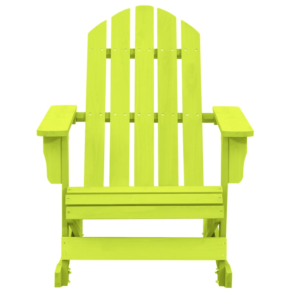 Garden Adirondack Rocking Chair Solid Fir Wood Green