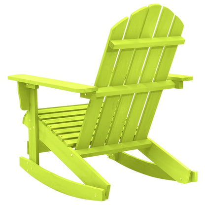 Garden Adirondack Rocking Chair Solid Fir Wood Green