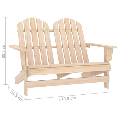 2-Seater Garden Adirondack Chair Solid Fir Wood