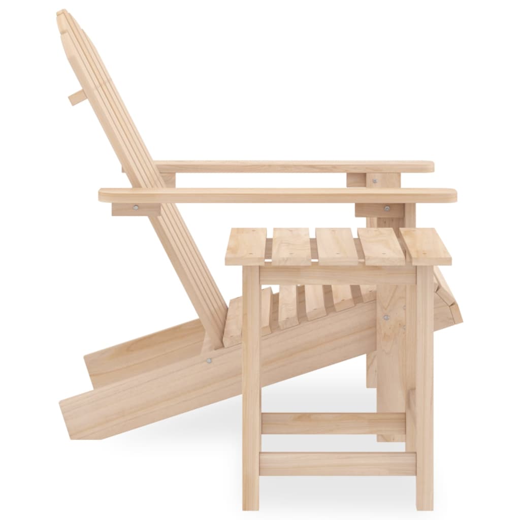 Garden Adirondack Chair with Table Solid Fir Wood