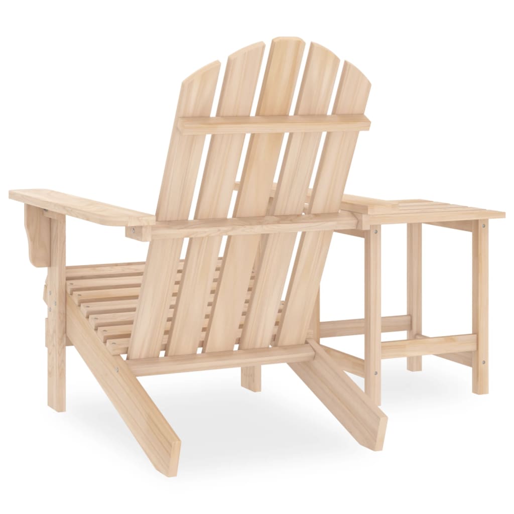 Garden Adirondack Chair with Table Solid Fir Wood