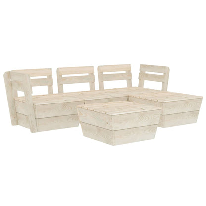 5 Piece Garden Pallet Lounge Set Impregnated Spruce Wood