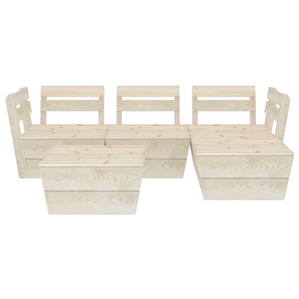 5 Piece Garden Pallet Lounge Set Impregnated Spruce Wood