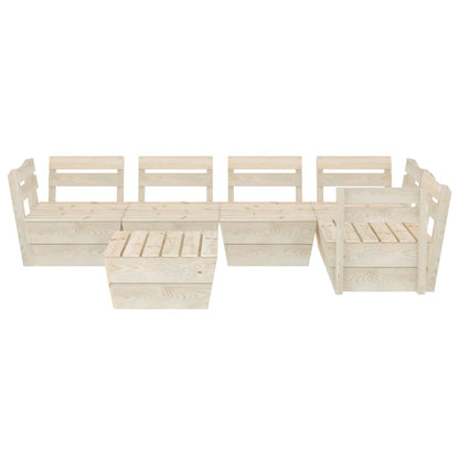 6 Piece Garden Pallet Lounge Set Impregnated Spruce Wood