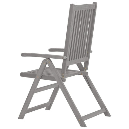 Garden Reclining Chairs 6 pcs Grey Solid Acacia Wood