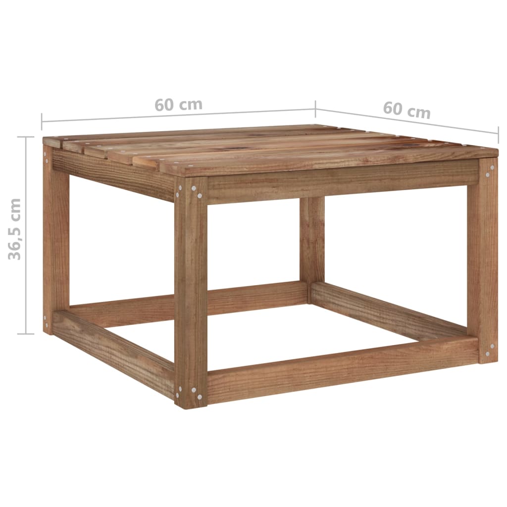 Garden Pallet Tables 2 pcs 60x60x36.5 cm Impregnated Pinewood