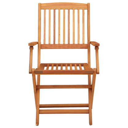 Folding Garden Chairs 2 pcs Solid Eucalyptus Wood