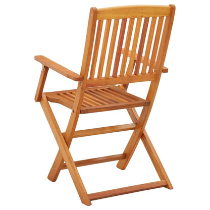 Folding Garden Chairs 2 pcs Solid Eucalyptus Wood