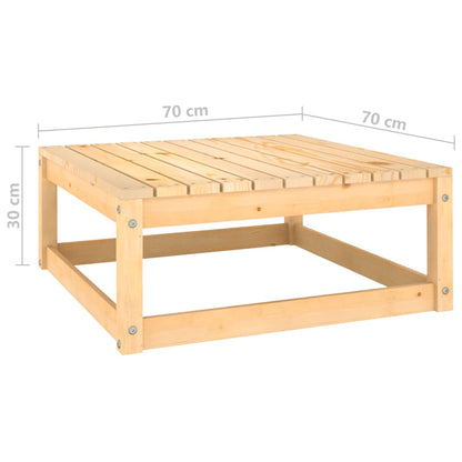 Garden Footstool 70x70x30 cm Solid Wood Pine