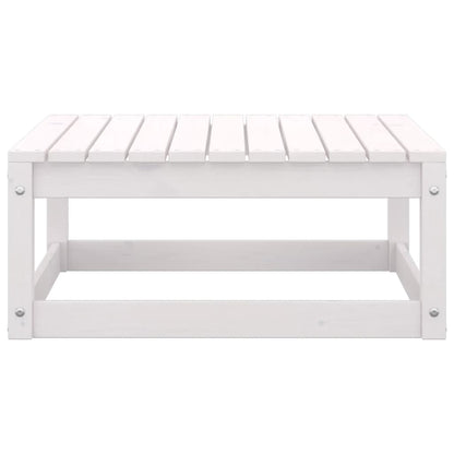 Garden Footstool 70x70x30 cm White Solid Wood Pine