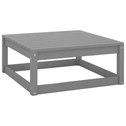 Garden Footstool 70x70x30 cm Grey Solid Wood Pine