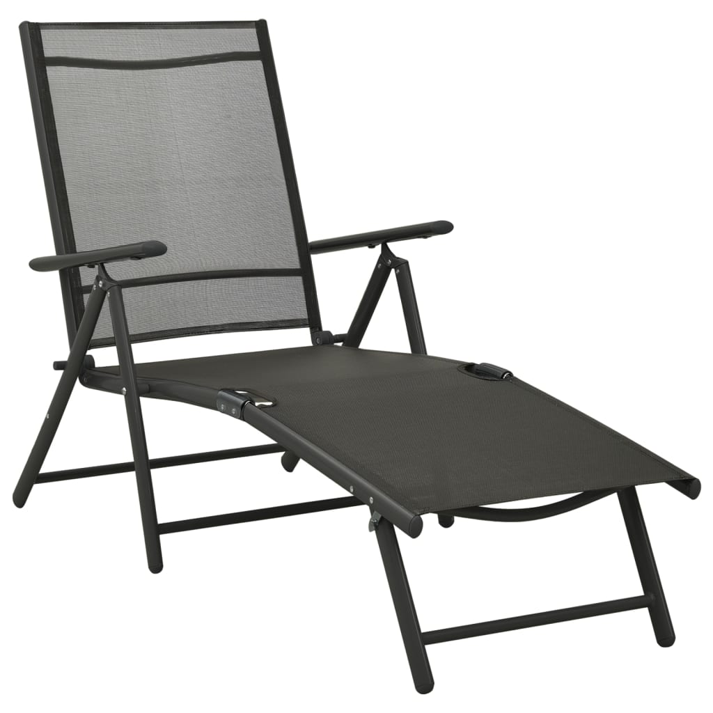 9 Piece Garden Lounge Set Black and Anthracite