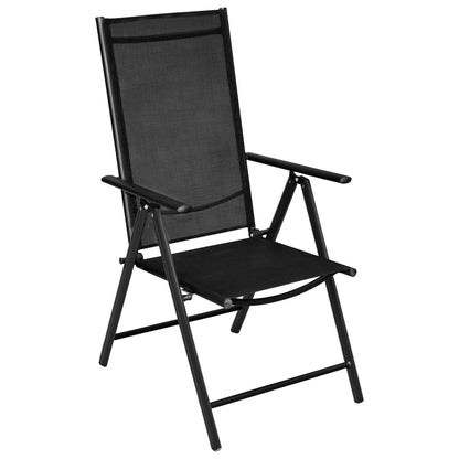 3 Piece Bistro Set Aluminium and Textilene Black