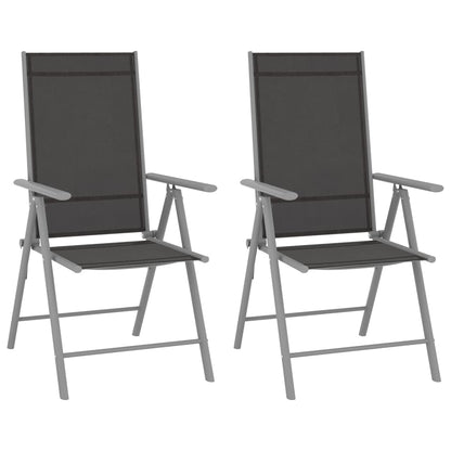 3 Piece Bistro Set Aluminium and Textilene Silver