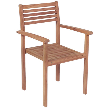 Stackable Garden Chairs 6 pcs Solid Teak Wood