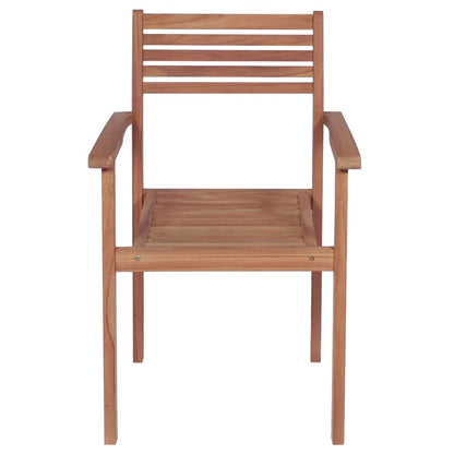 Stackable Garden Chairs 6 pcs Solid Teak Wood