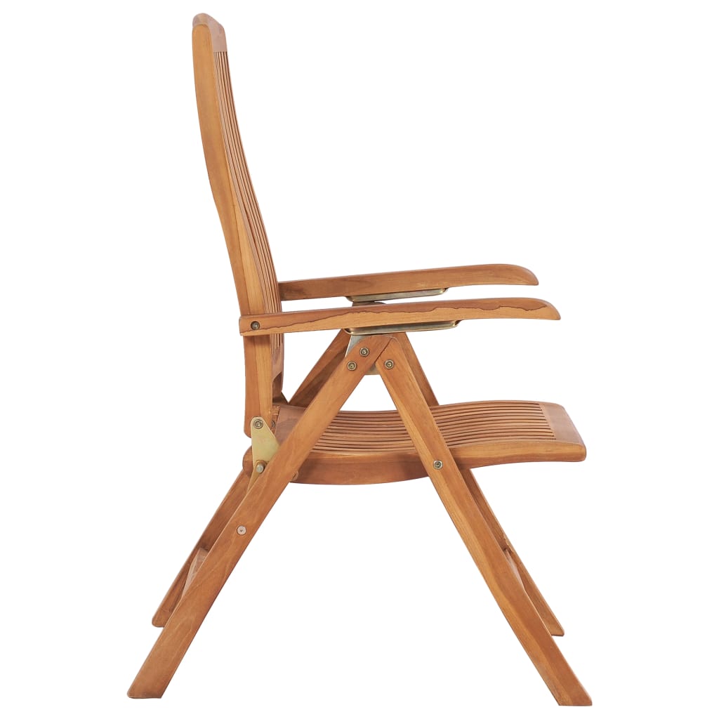 Reclining Garden Chairs 6 pcs Solid Teak Wood