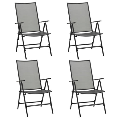 5 Piece Garden Dining Set Steel Anthracite