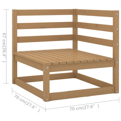 6 Piece Garden Lounge Set Solid Pinewood