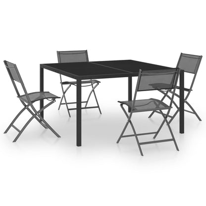 5 Piece Outdoor Dining Set Steel (313081+313099)