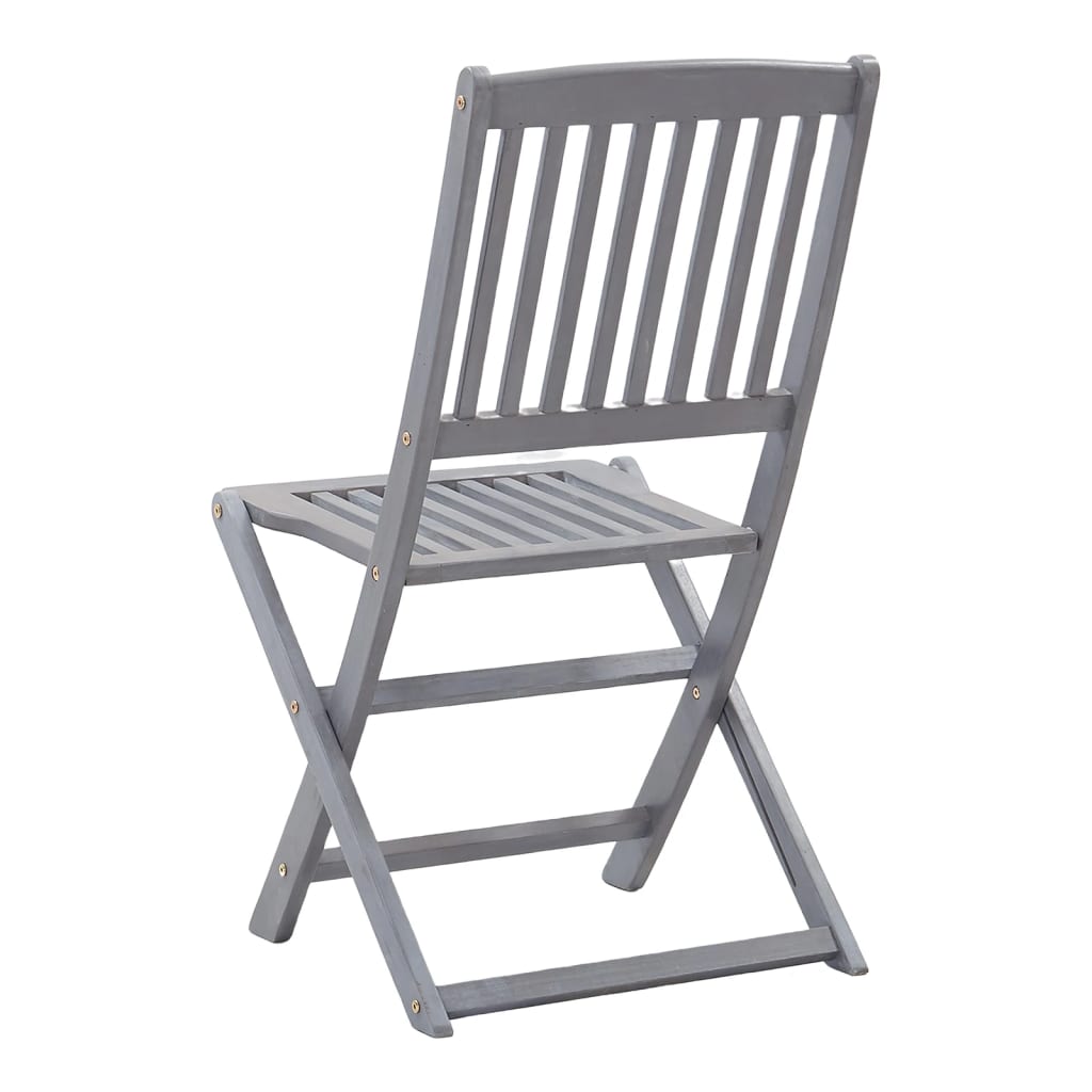 Folding Outdoor Chairs 8 pcs Solid Acacia Wood