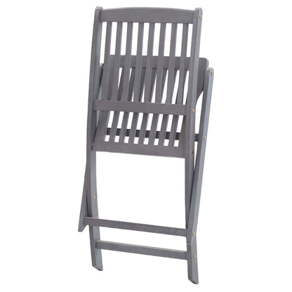 Folding Outdoor Chairs 8 pcs Solid Acacia Wood