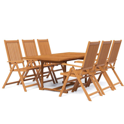 7 Piece Garden Dining Set Solid Wood Acacia