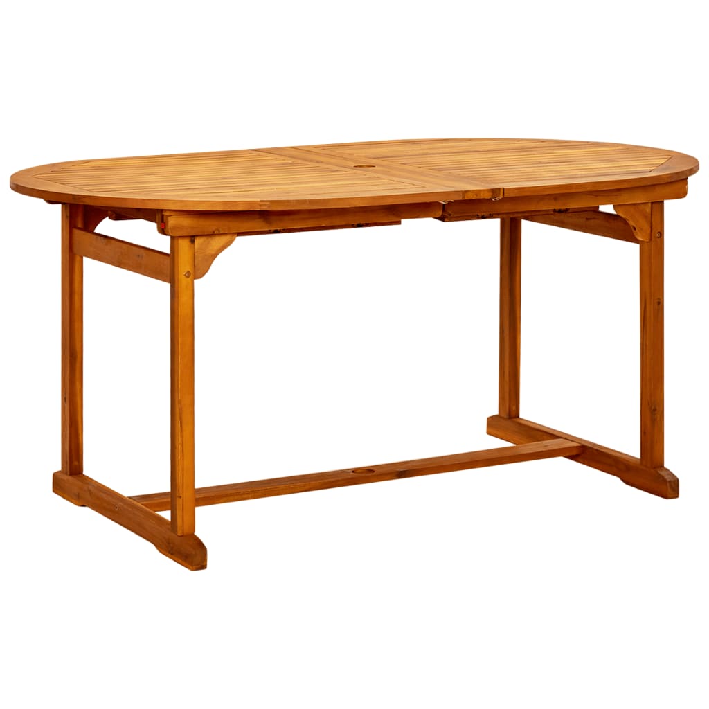 Garden Dining Table (160-240)x100x75 cm Solid Acacia Wood