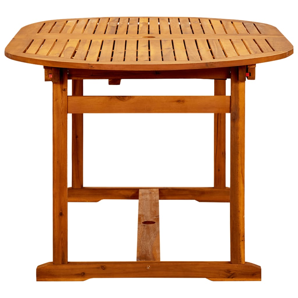 Garden Dining Table (160-240)x100x75 cm Solid Acacia Wood