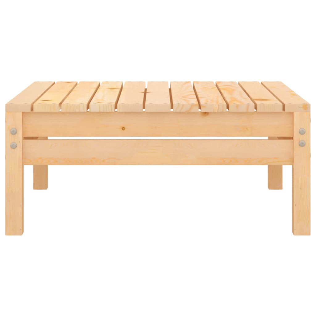 Garden Footstool Solid Pinewood