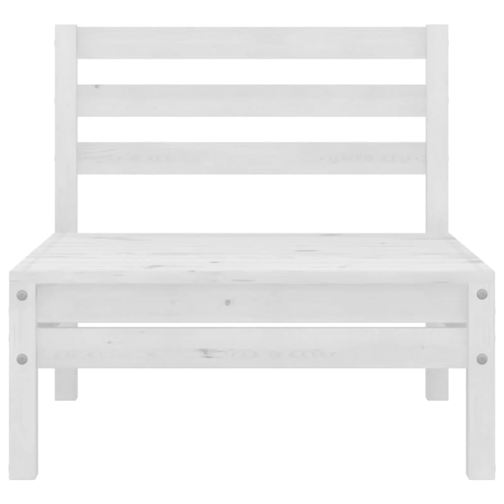 3 Piece Garden Lounge Set Solid Pinewood White