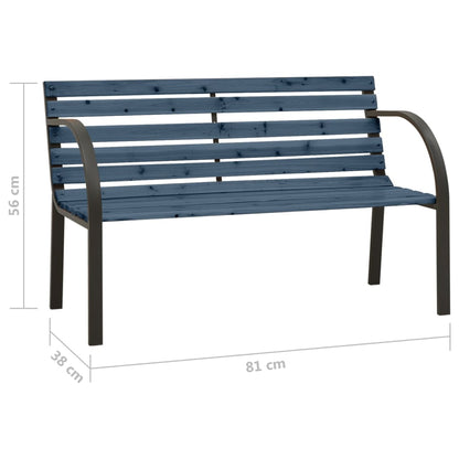 Children Garden Bench 81 cm Chinese Fir Wood Grey