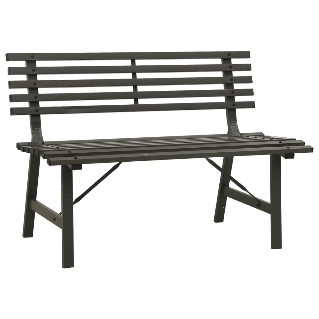 Garden Bench 110 cm Steel Black