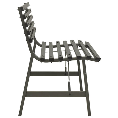 Garden Bench 110 cm Steel Black