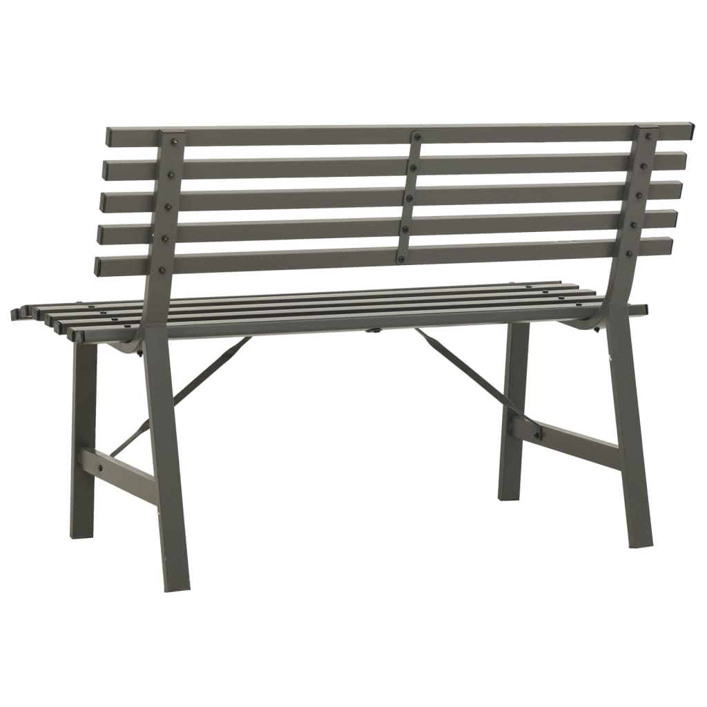 Garden Bench 110 cm Steel Black