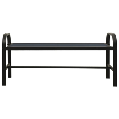 Garden Bench 124.5 cm Steel and WPC Black