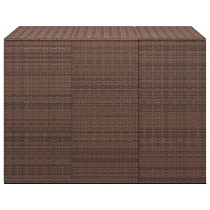 Garden Cushion Box PE Rattan 145x100x103 cm Brown