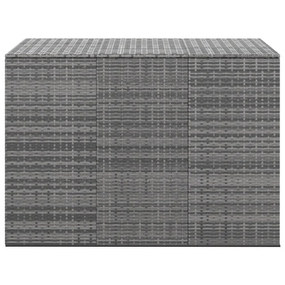 Garden Cushion Box PE Rattan 145x100x103 cm Grey