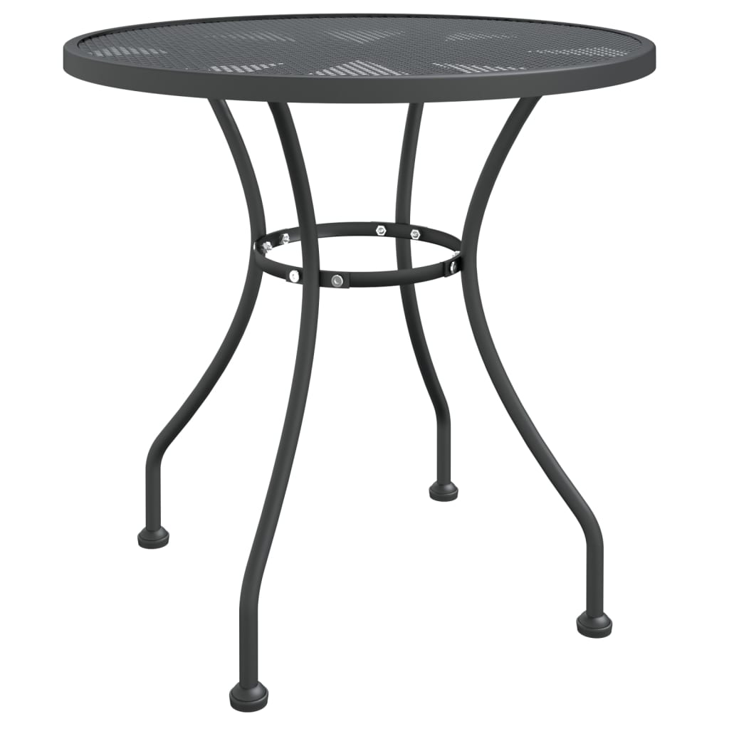 Garden Table Ã˜80x72 cm Expanded Metal Mesh Anthracite