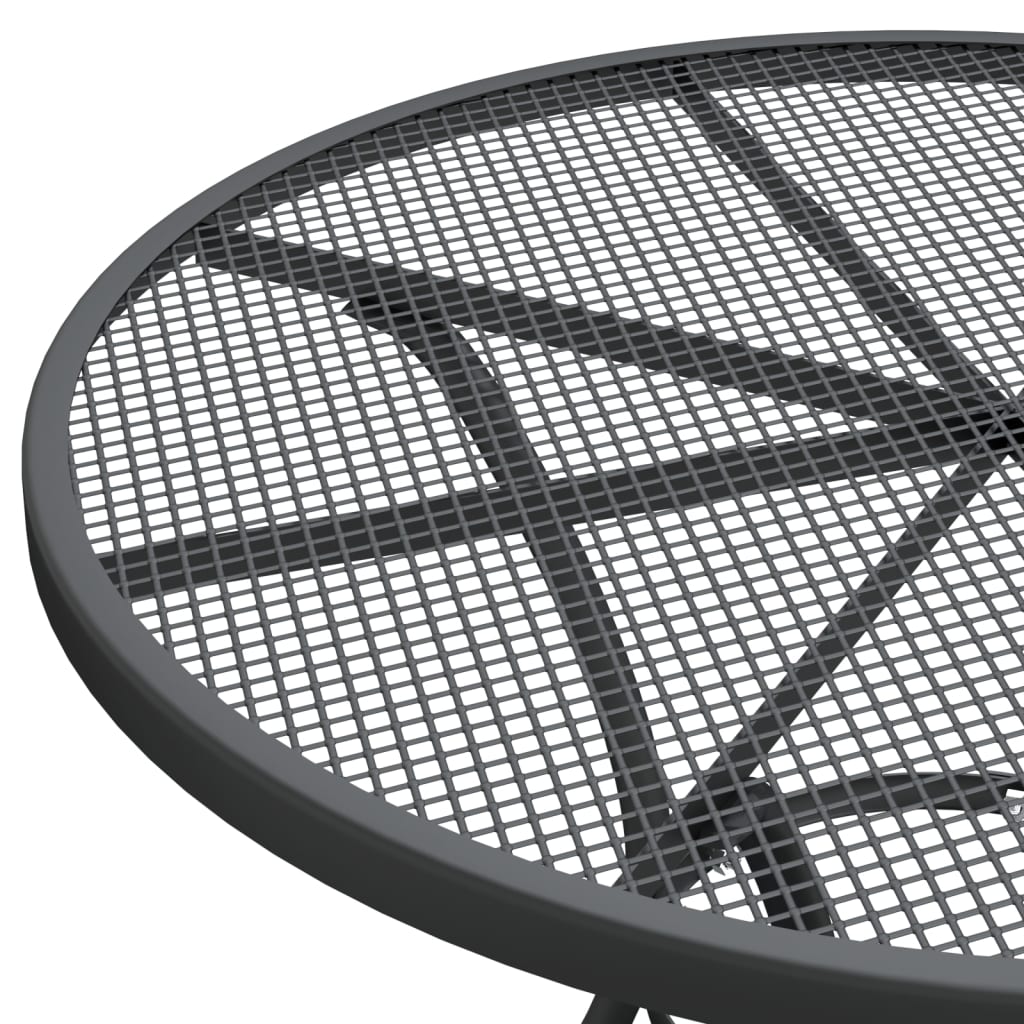 Garden Table Ã˜80x72 cm Expanded Metal Mesh Anthracite