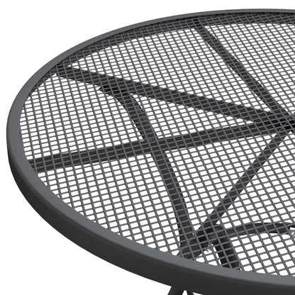 Garden Table Ã˜80x72 cm Expanded Metal Mesh Anthracite