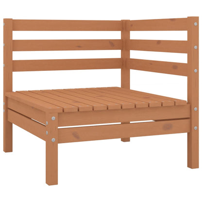 6 Piece Garden Lounge Set Honey Brown Solid Pinewood