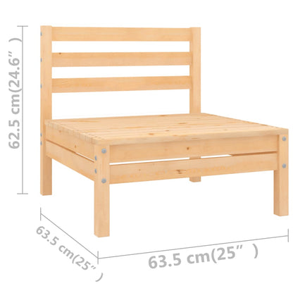 11 Piece Garden Lounge Set Solid Wood Pine