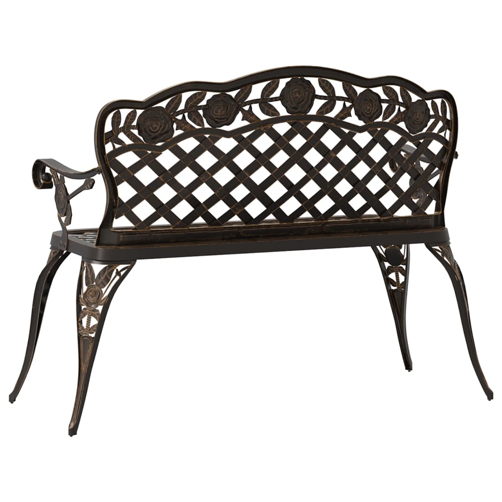 Garden Bench 108 cm Cast Aluminium Bronze