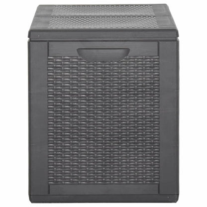 Garden Storage Box 180L Black PP Rattan