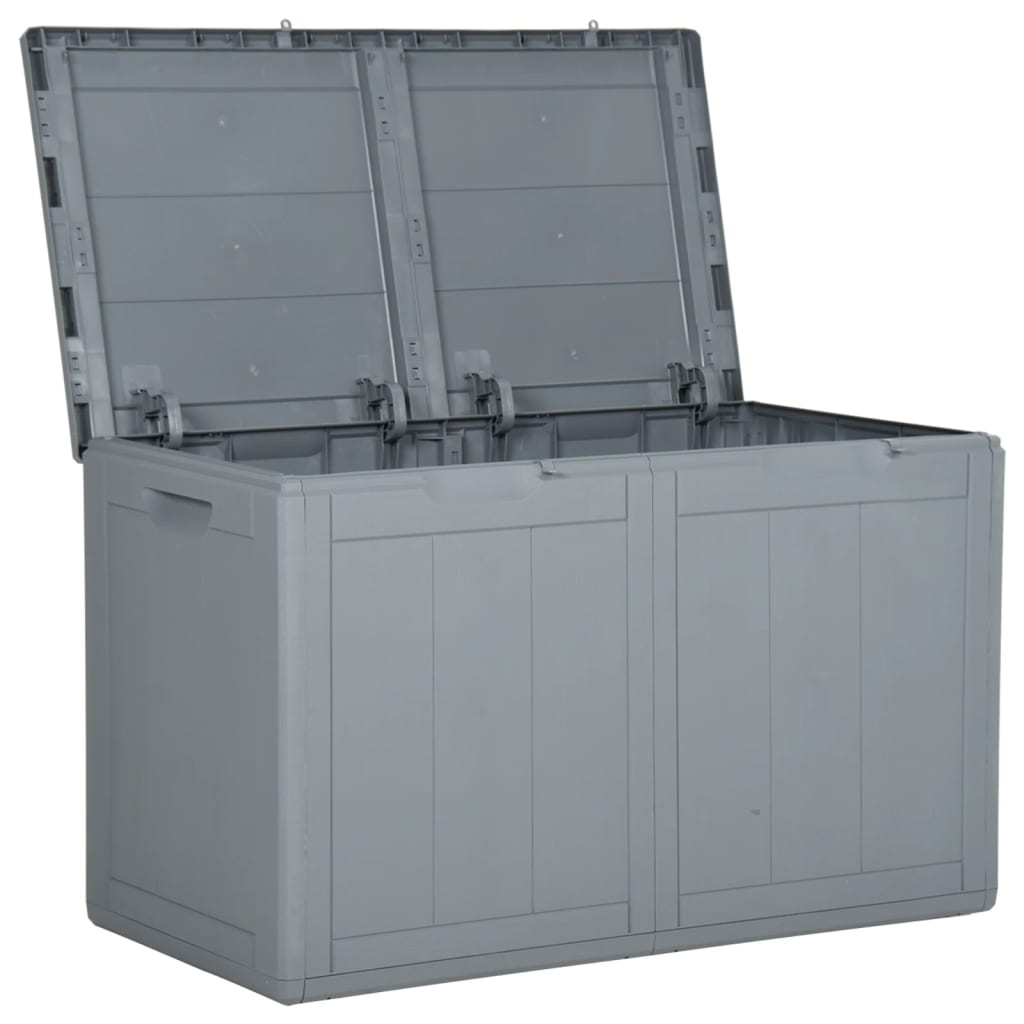 Garden Storage Box 180L Grey PP Rattan